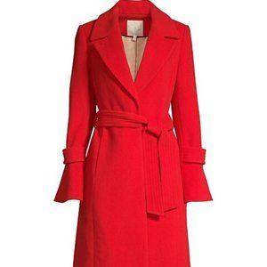 Joie HERSILIA red wool belted coat, NWT